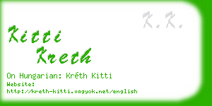kitti kreth business card